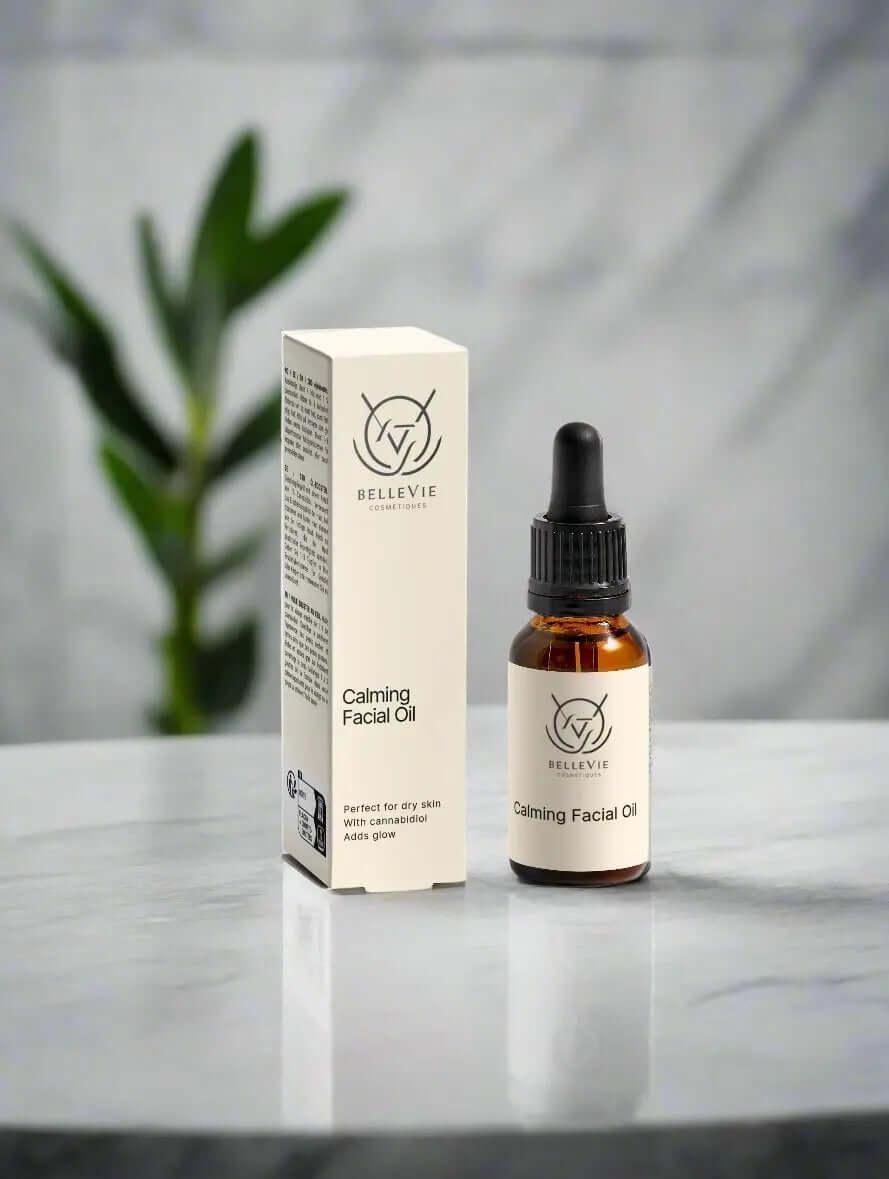 Calming Facial Oil 20ml – Organic, Vegan & Gluten-Free Glow Oil (Travel Size)