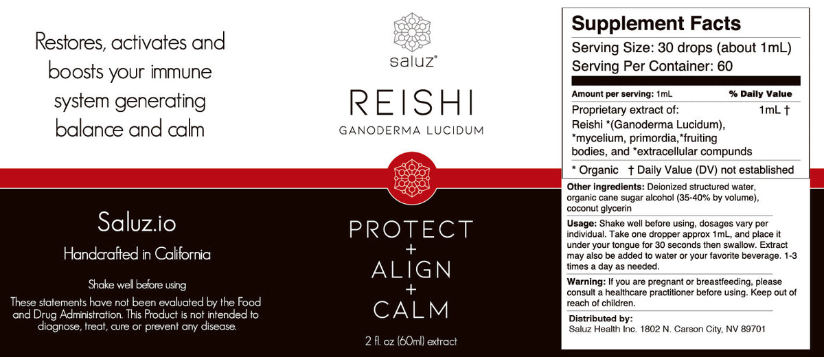 Reishi (Calm/Relax) Mushroom Tincture 2 oz.
