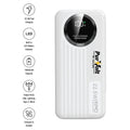 Pursonic 10,000mAh LED Fast Charging Power Bank – Built-in Cables, 22.5W Output, Type-C/USB/Lightning Compatibility