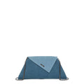Denim Clutch Bag Two Tone Crossbody Evening Purse Unique Women's Handbag