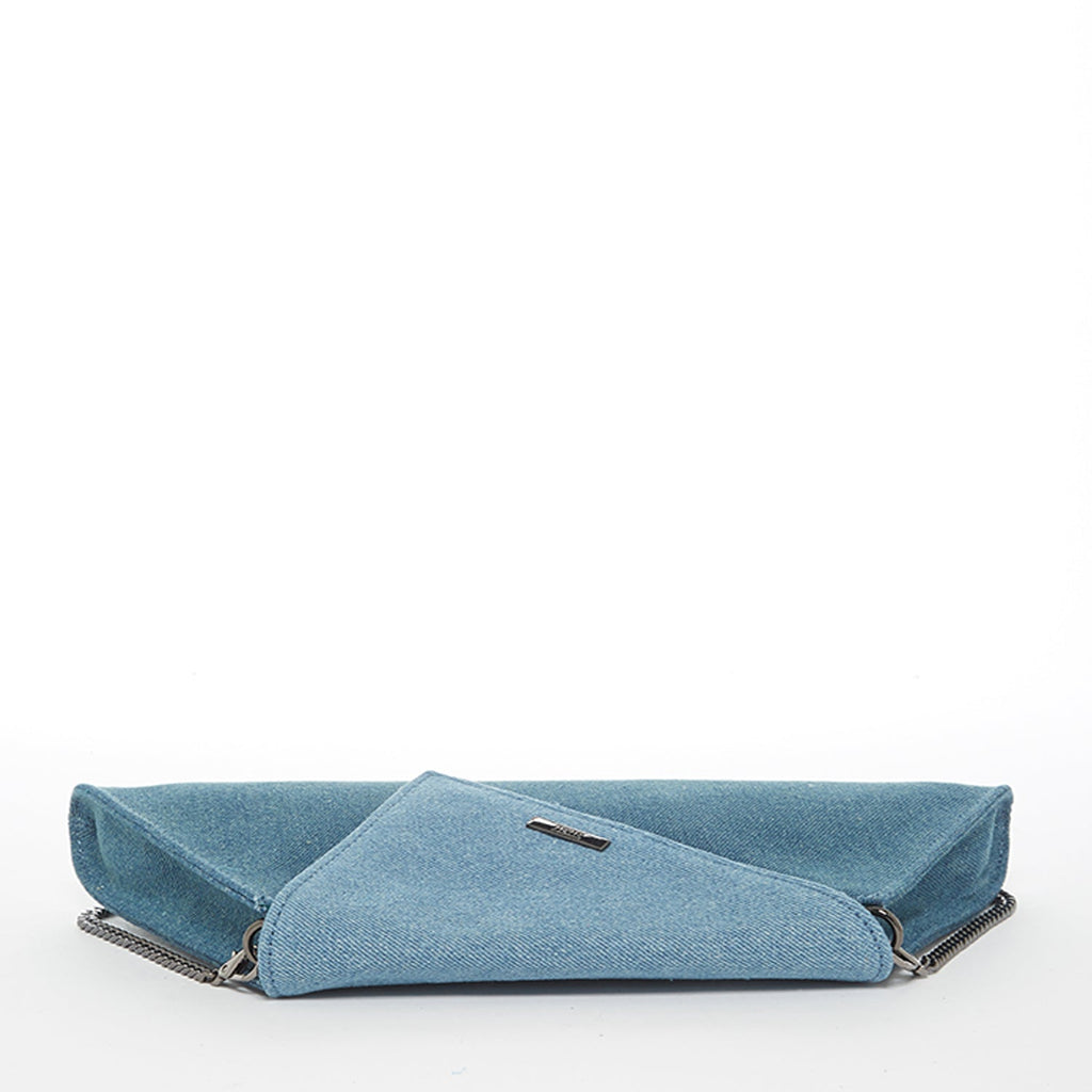 Denim Clutch Bag Two Tone Crossbody Evening Purse Unique Women's Handbag